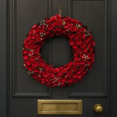 Neo Luxury 50cm Extra Large Red Rose Wreath